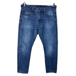 Men's Lucky Brand Jeans Sz 34x30 110 Skinny Dark Wash Preppy Distressed